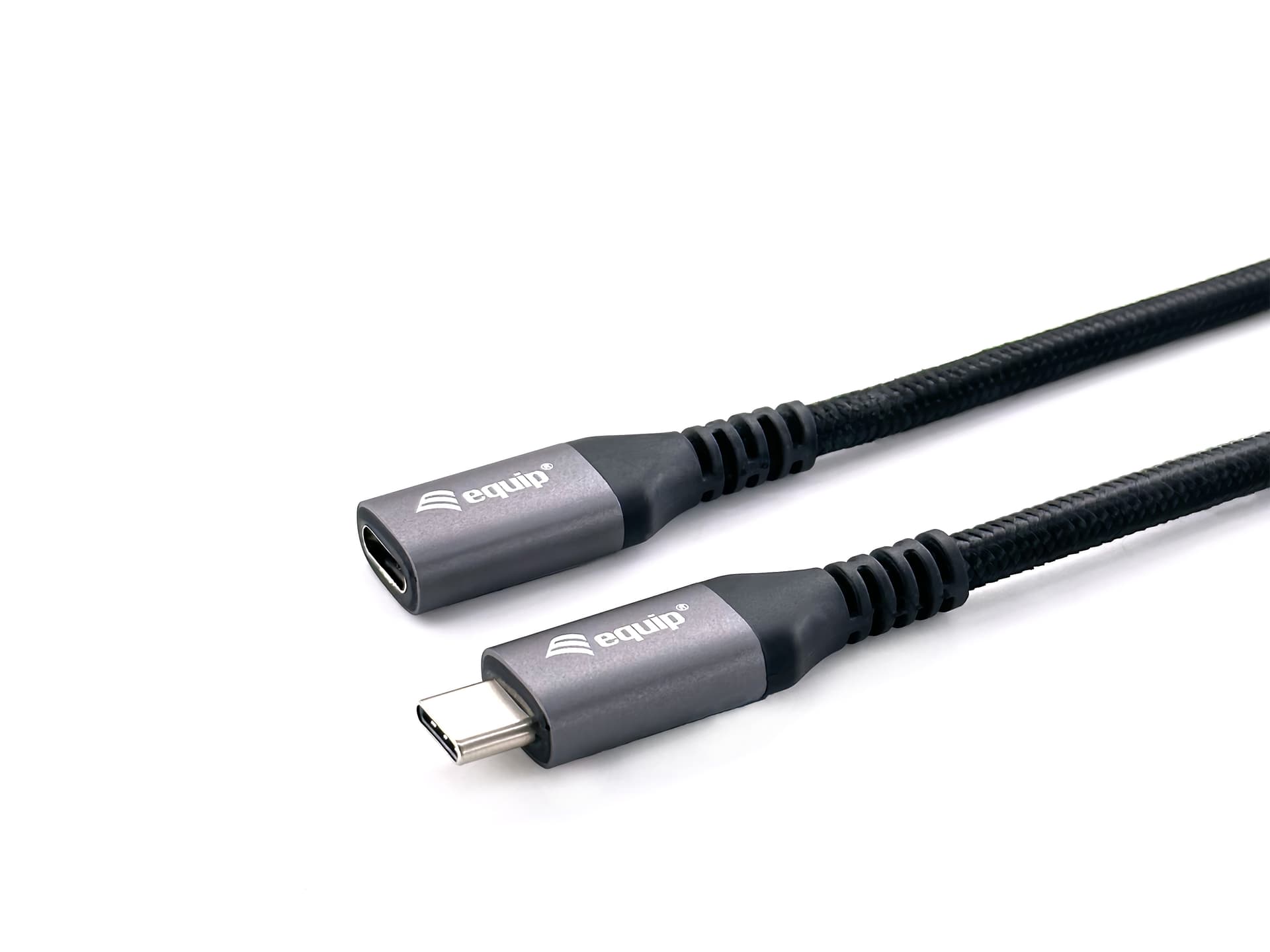 Equip 128370 Cabo de extensão USB 3.2 Gen 2 C para C, M/F, 0,5 m, 4K/60 Hz, 10 Gbps, preto — miniatura 2