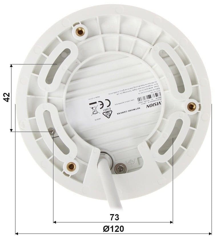 Hikvision DS-2CD2543G2-IS(2.8mm) 4 MP AcuSense Built-in Mic Fixed Mini Dome Network Camera, miniatura 4
