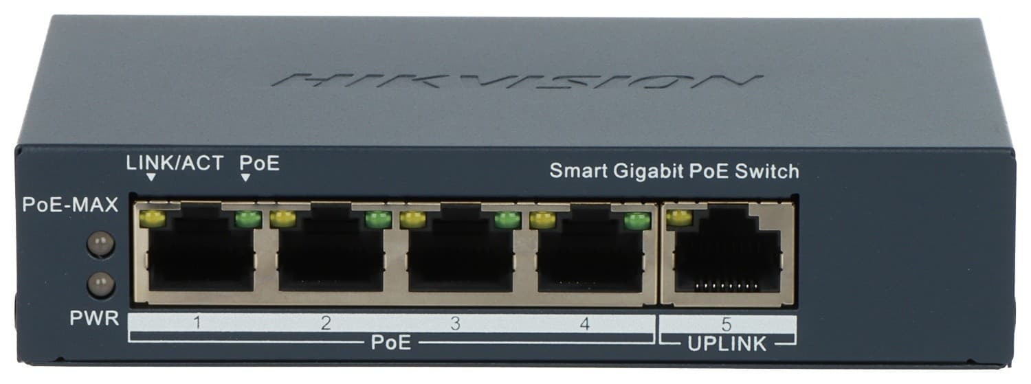Hikvision DS-3E1505P-EI(O-STD) Switch POE inteligente Gigabit de 4 portas, miniatura 2