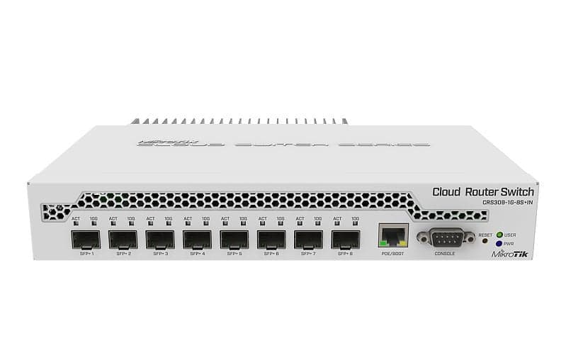 Mikrotik CRS309-1G-8S+ Managed Gigabit Ethernet (10/100/1000) Power over Ethernet (PoE) White, miniatura 1
