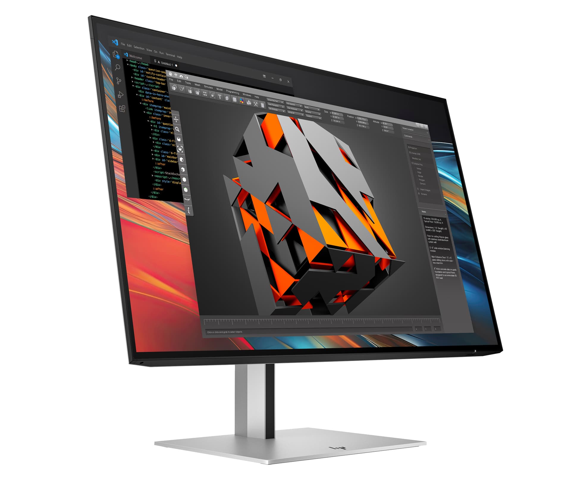 HP Monitor WUXGA Série 7 Pro de 24 polegadas - 724pn — miniatura 2