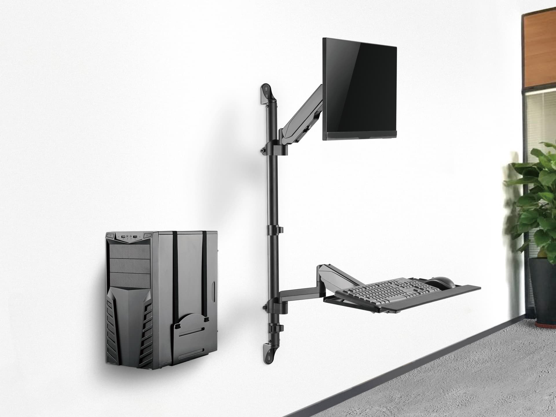 Equip Estação de trabalho de parede para monitor único de 17"-32” — miniatura 11