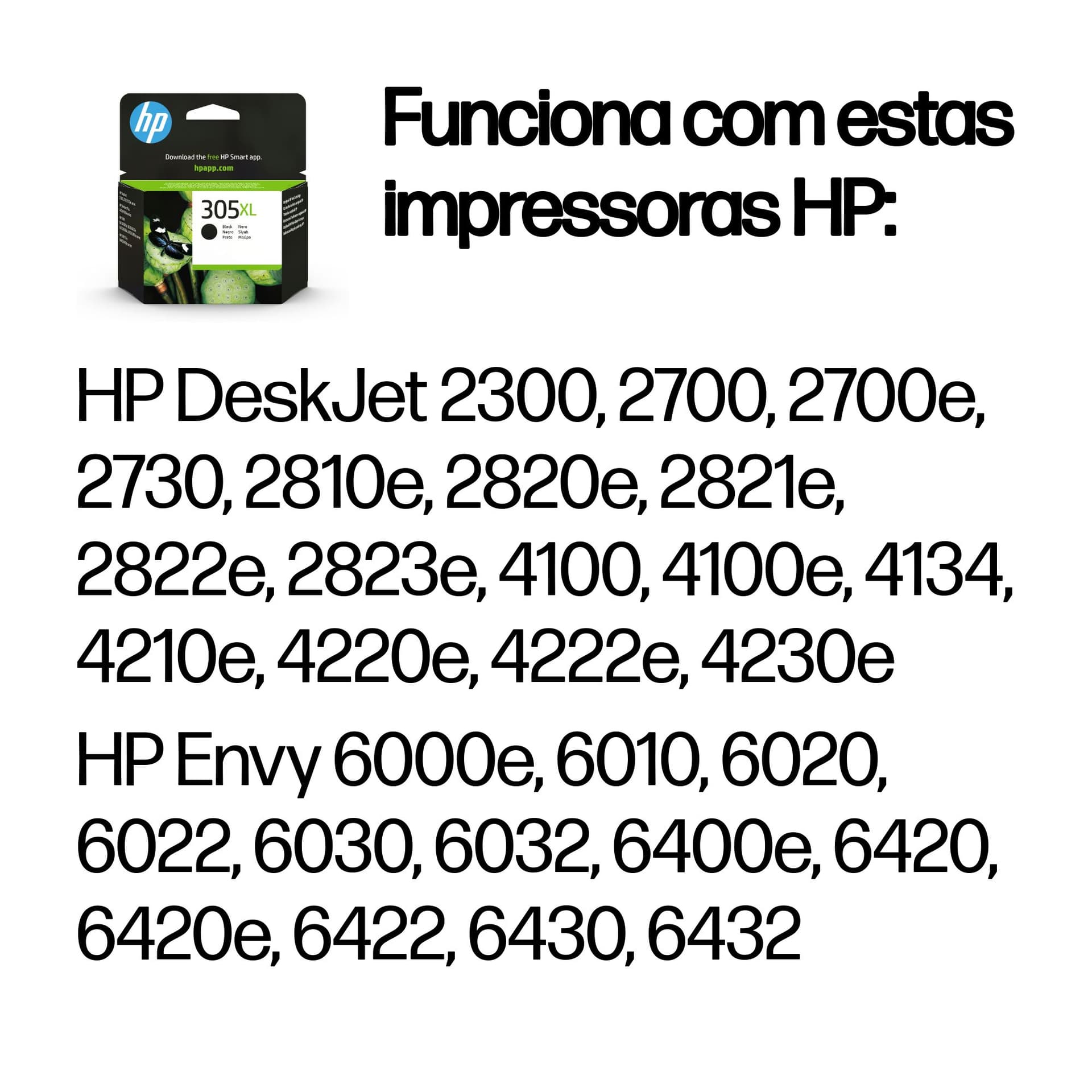 HP Tinteiro Original 305XL Preto de elevado rendimento, miniatura 2