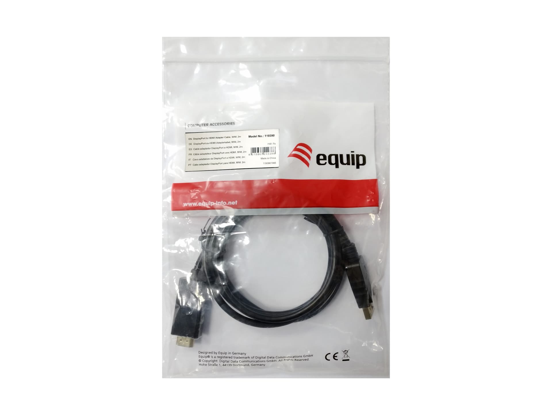 Equip 119392 Cabo adaptador DisplayPort para HDMI, 5,0 m — miniatura 2