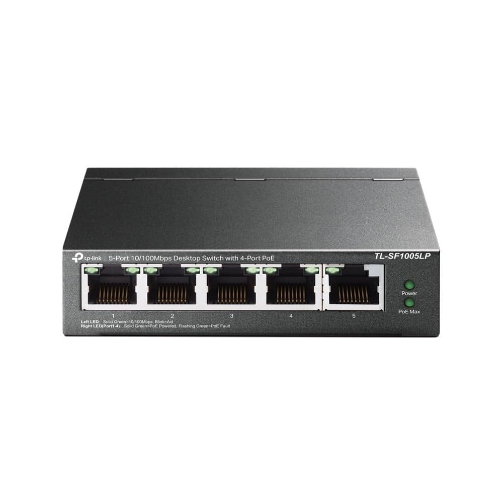 TP-LINK SWITCH 5-PORT 10/100 MBPS DESKTOP W/ 4-PORT POE — miniatura 1