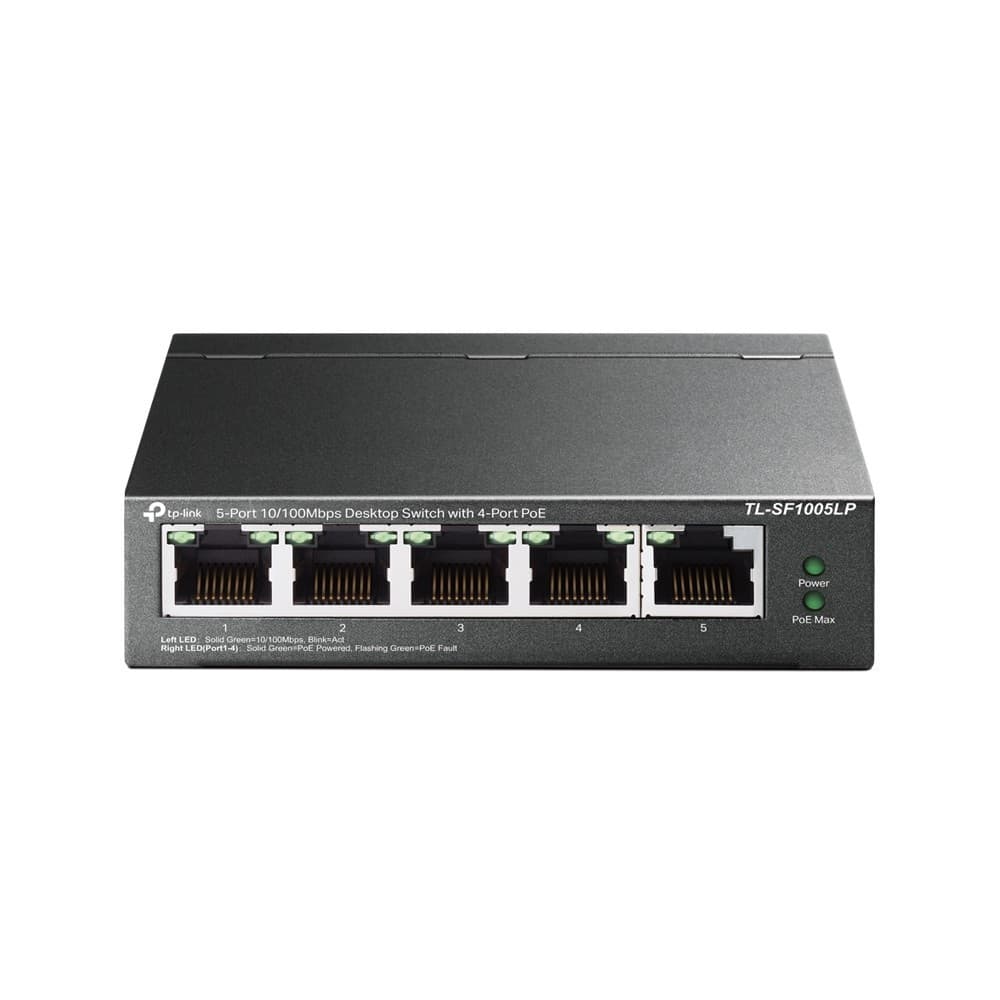 TP-LINK SWITCH 5-PORT 10/100 MBPS DESKTOP W/ 4-PORT POE — miniatura 3