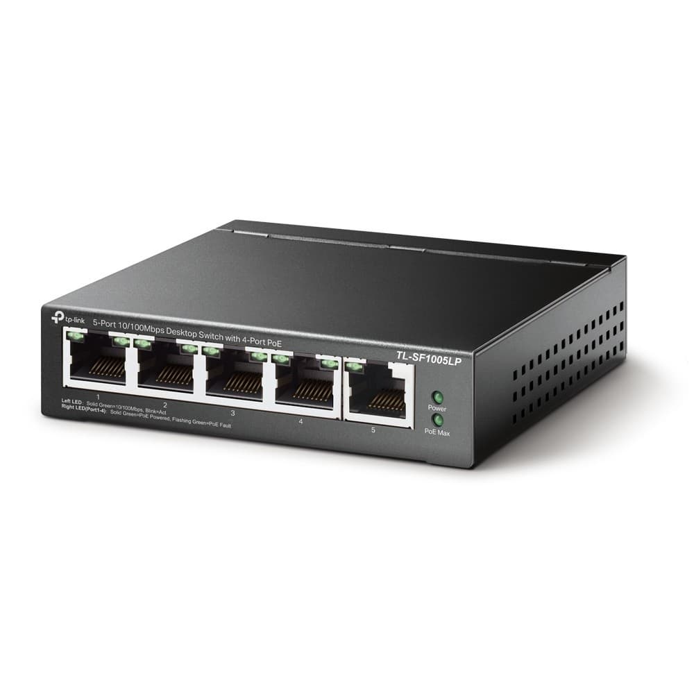 TP-LINK SWITCH 5-PORT 10/100 MBPS DESKTOP W/ 4-PORT POE — miniatura 4