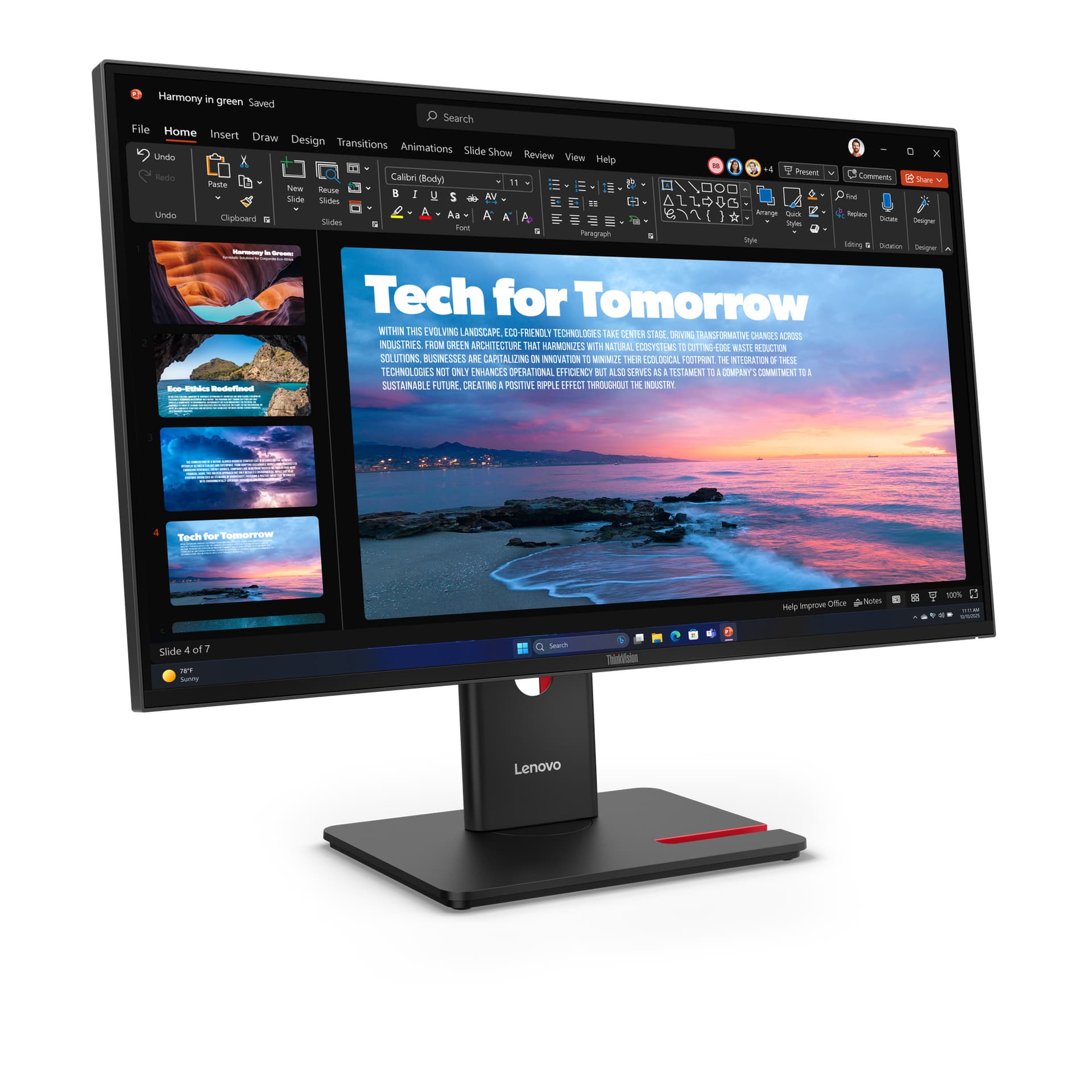 Lenovo ThinkVision T27QD-40 Monitor — miniatura 3