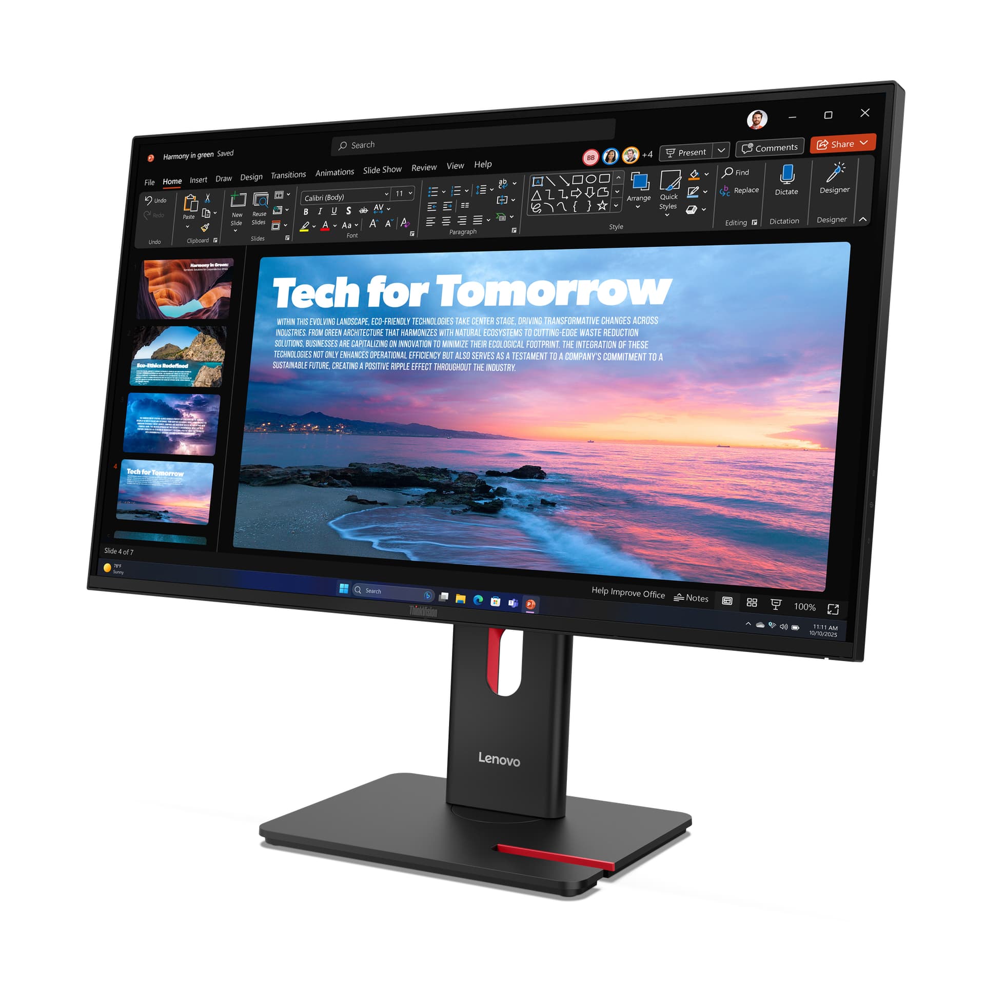 Lenovo ThinkVision T27QD-40 Monitor — miniatura 4