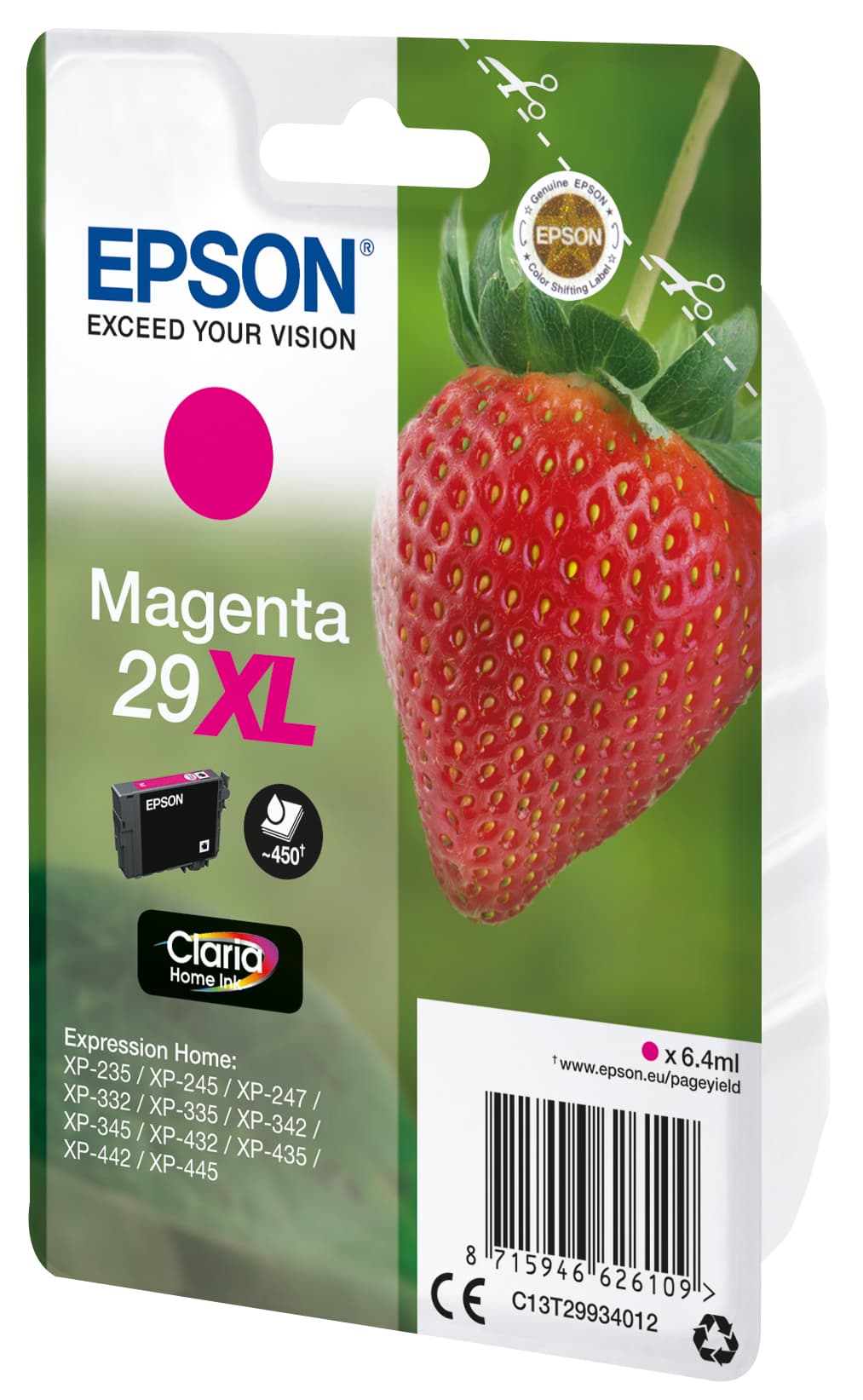 Epson Strawberry Singlepack Magenta 29XL Claria Home Ink, miniatura 7