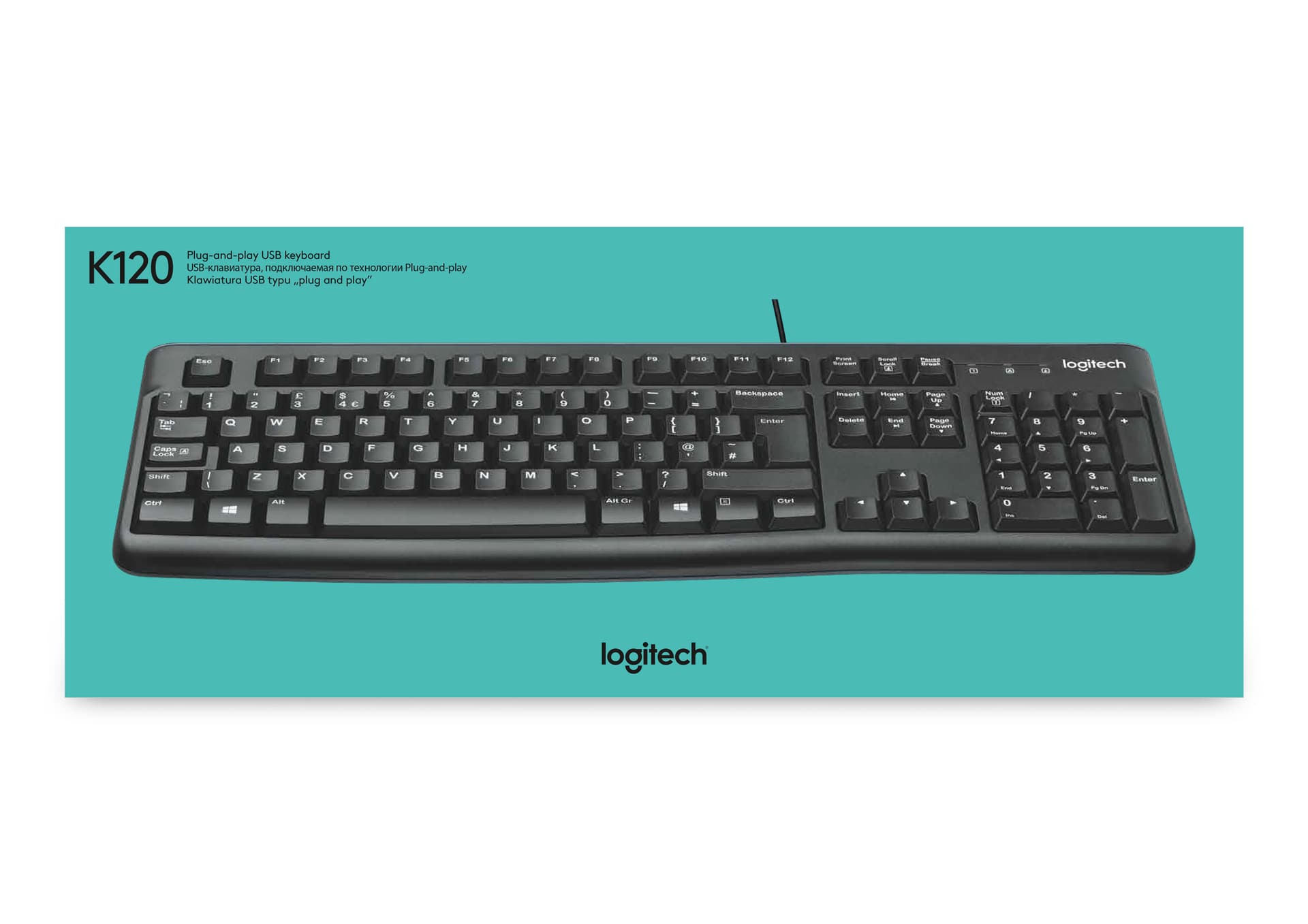 Logitech Keyboard K120 for Business — miniatura 9