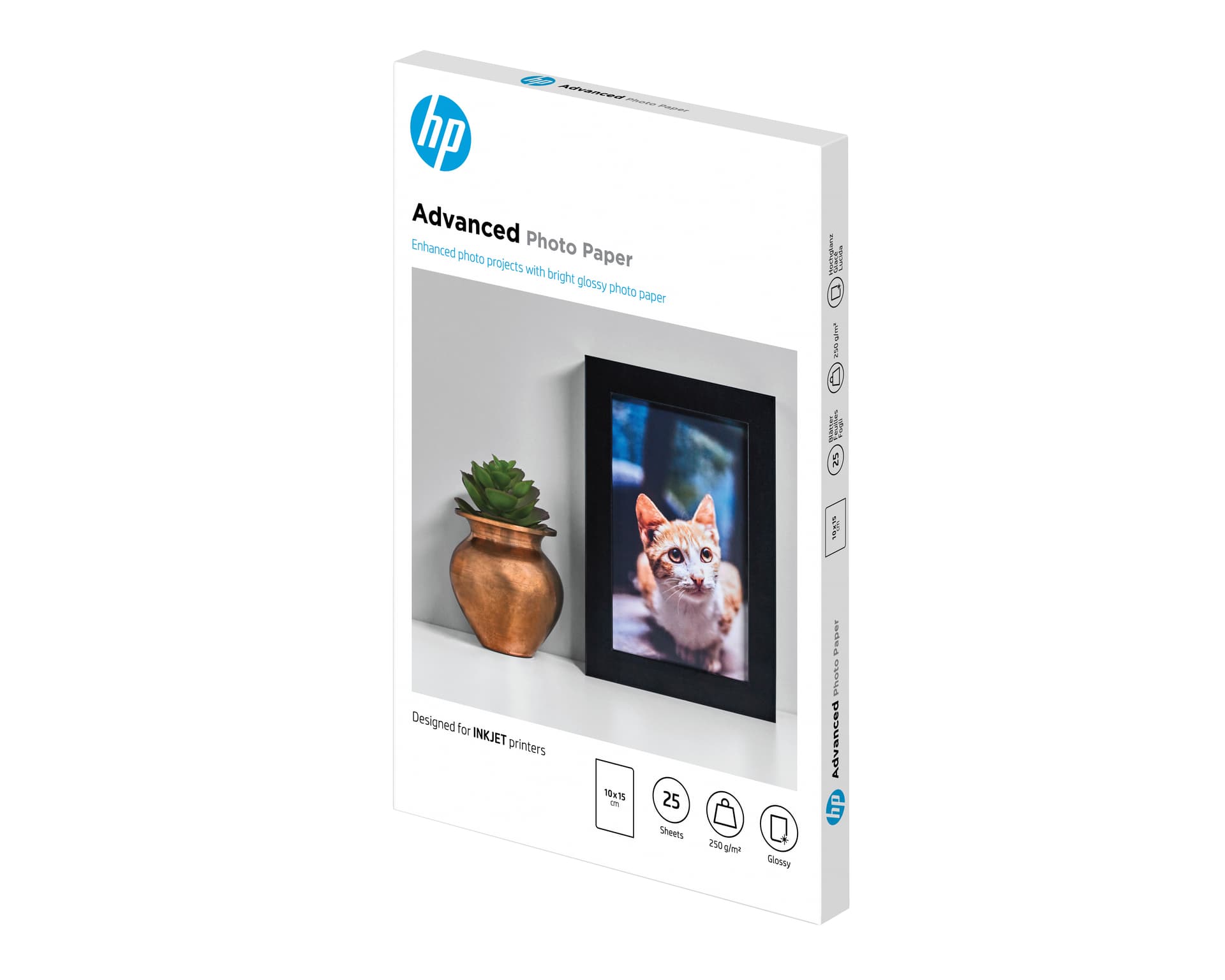 HP Papel de Fotografia Advanced Brilhante, 250 g/m2, 10 x 15 cm (101 x 152 mm), 25 folhas — miniatura 6