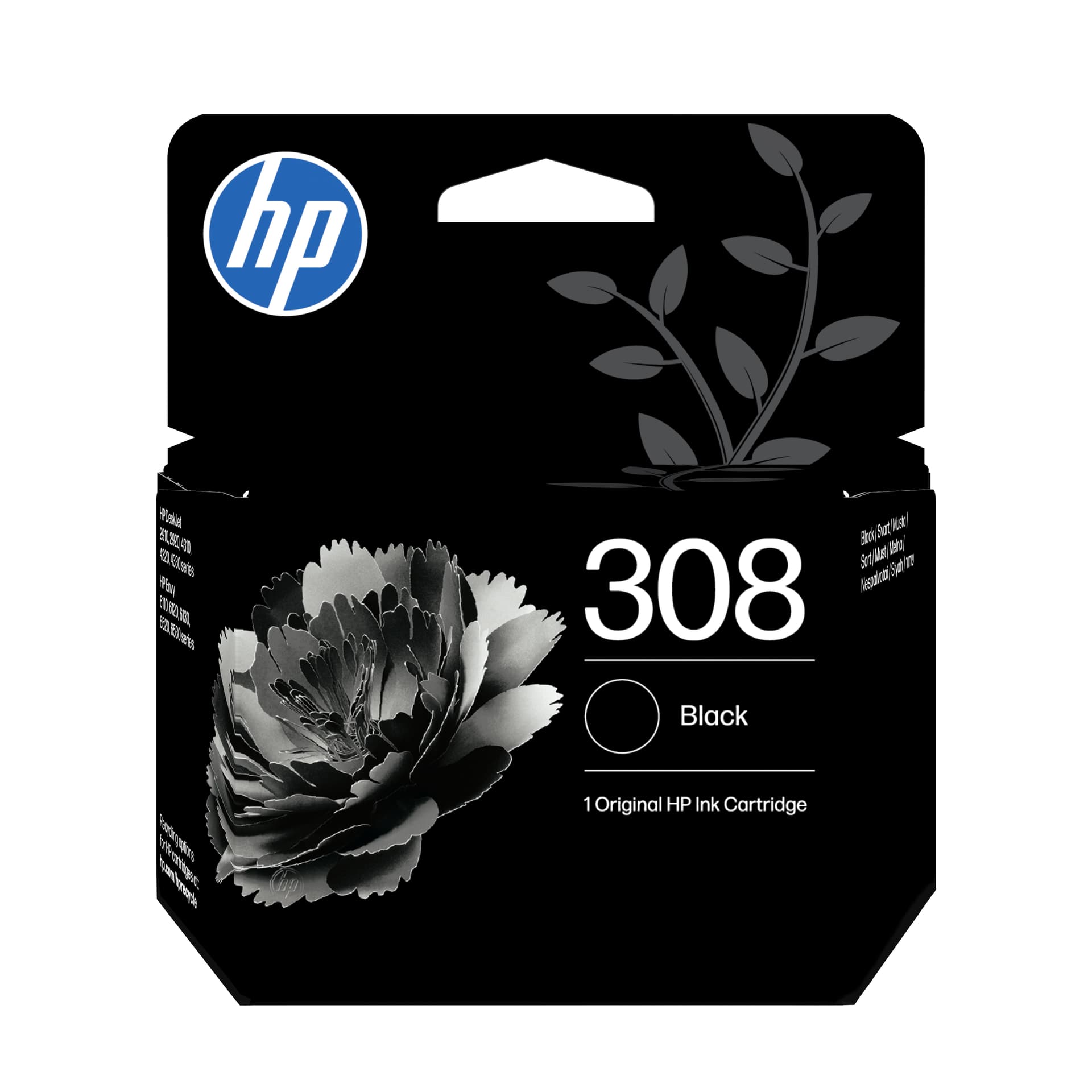 HP Tinteiro 308 Original Preto, miniatura 1