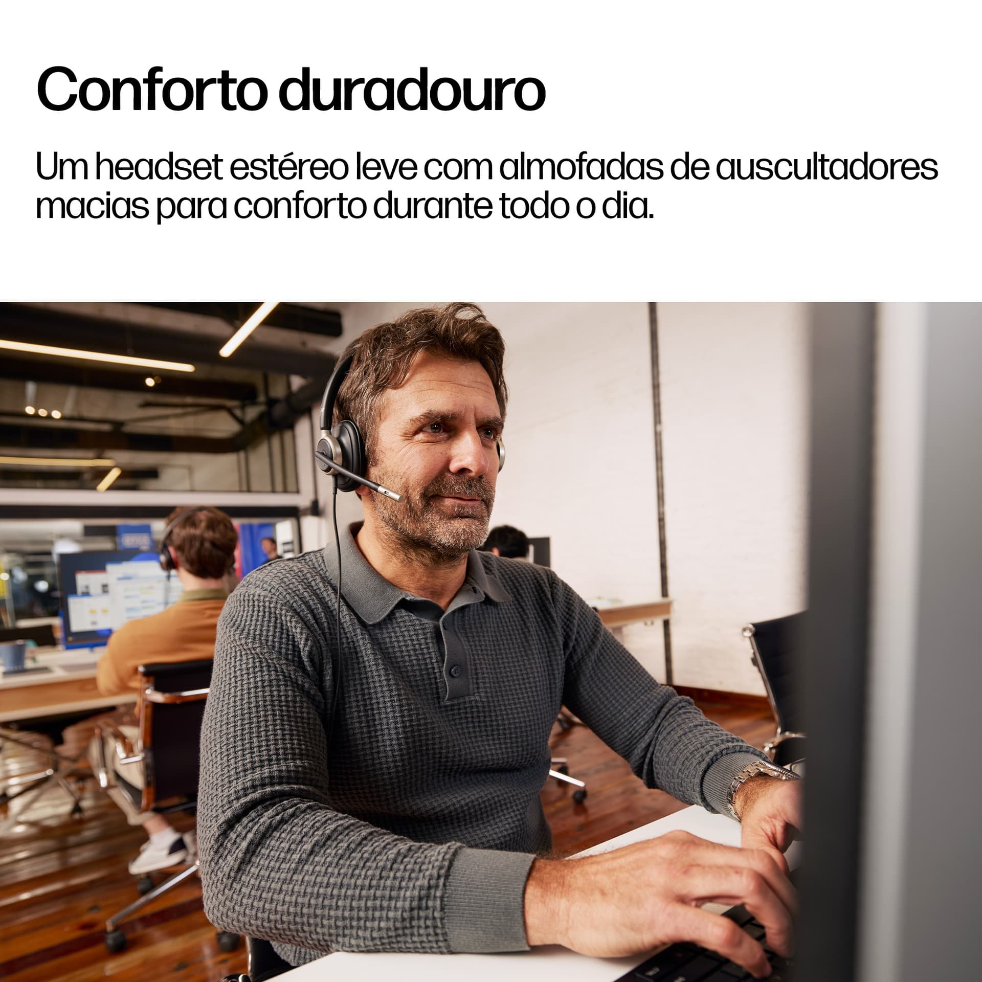 HP Poly Headset estéreo USB com fios Mission 825 (a granel) — miniatura 4