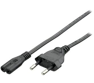 EQUIP CABO DE ALIMENTACAO IEC C7 EUROPLUG 2.5A 1.80M PRETO — miniatura 1