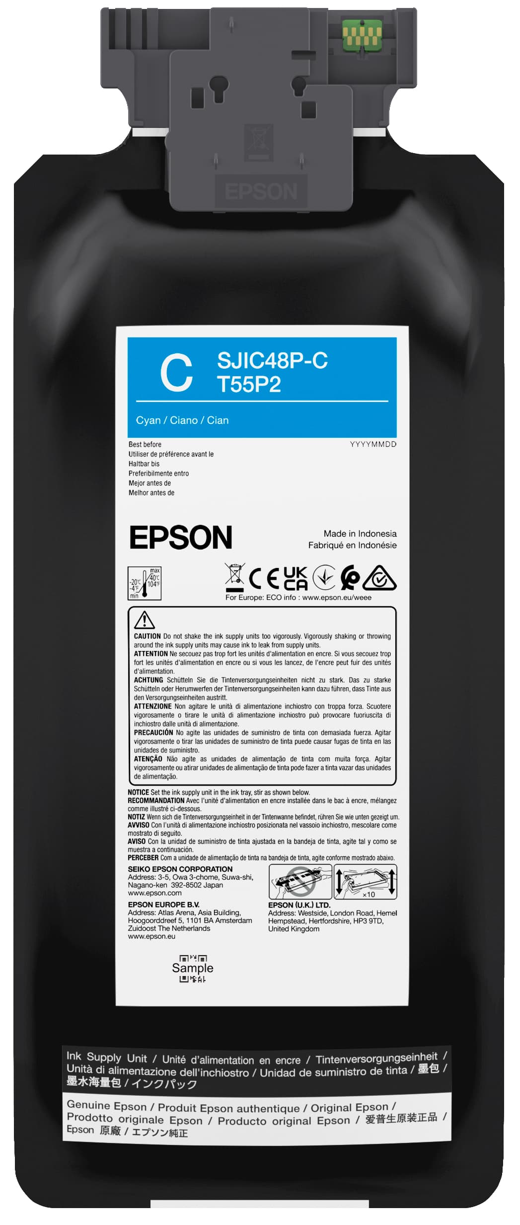 Epson SJIC48P-C Cyan ink cartridge for ColorWorks C8000e — miniatura 1
