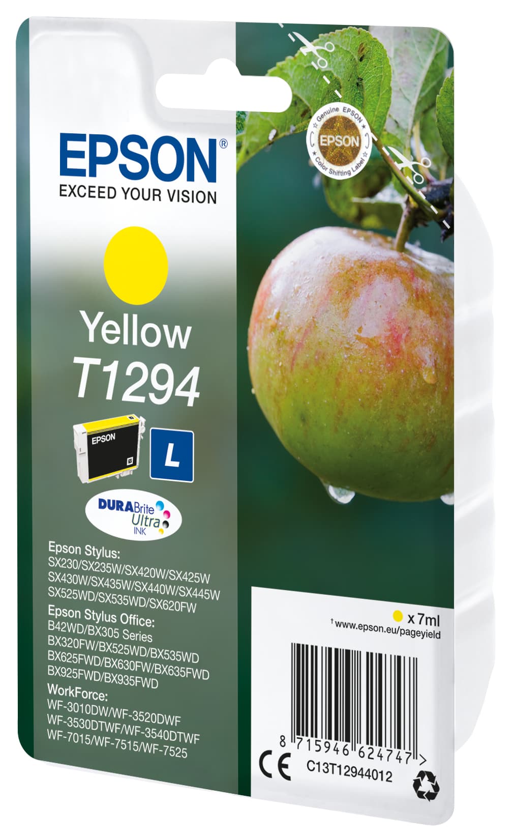 Epson Apple T1294 Conjunto individual amarelo DURABrite Ultra Maçã, miniatura 1