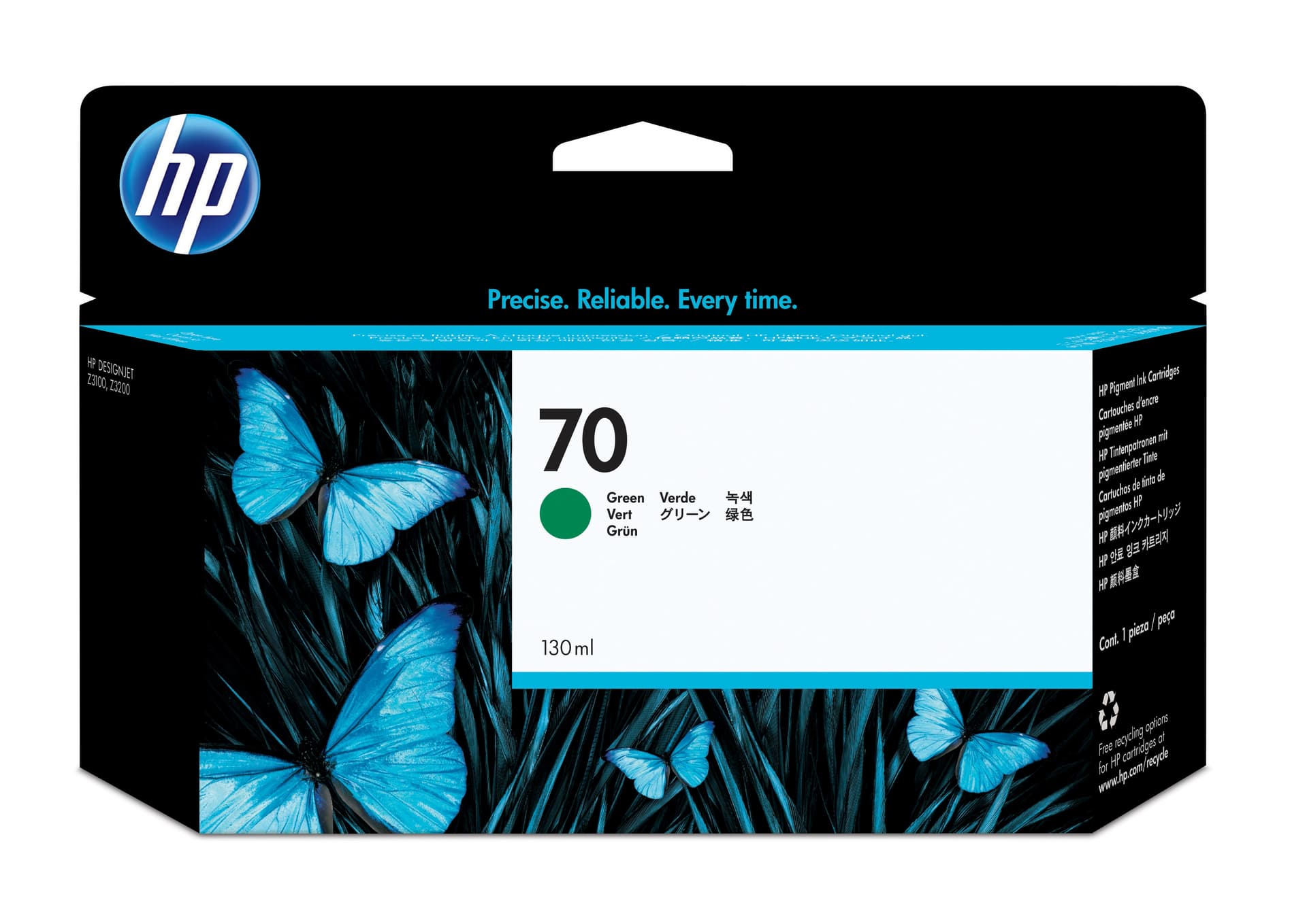 HP Tinteiro 70 Verde de 130 ml — miniatura 1
