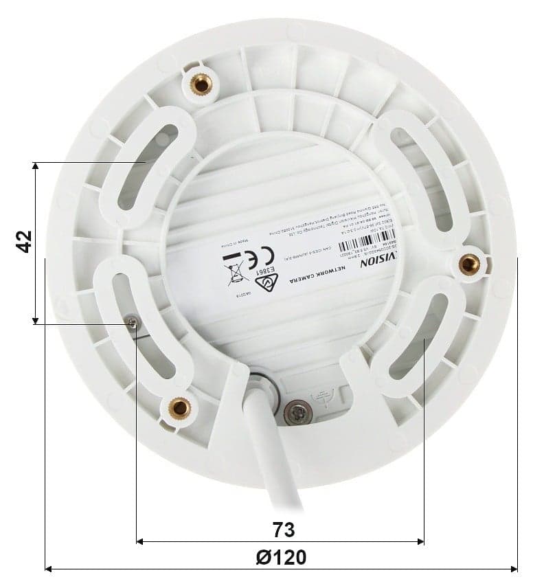 Hikvision DS-2CD2543G2-IWS(2.8mm) 4 MP AcuSense Built-in Mic Fixed Mini Dome Network Camera, miniatura 6