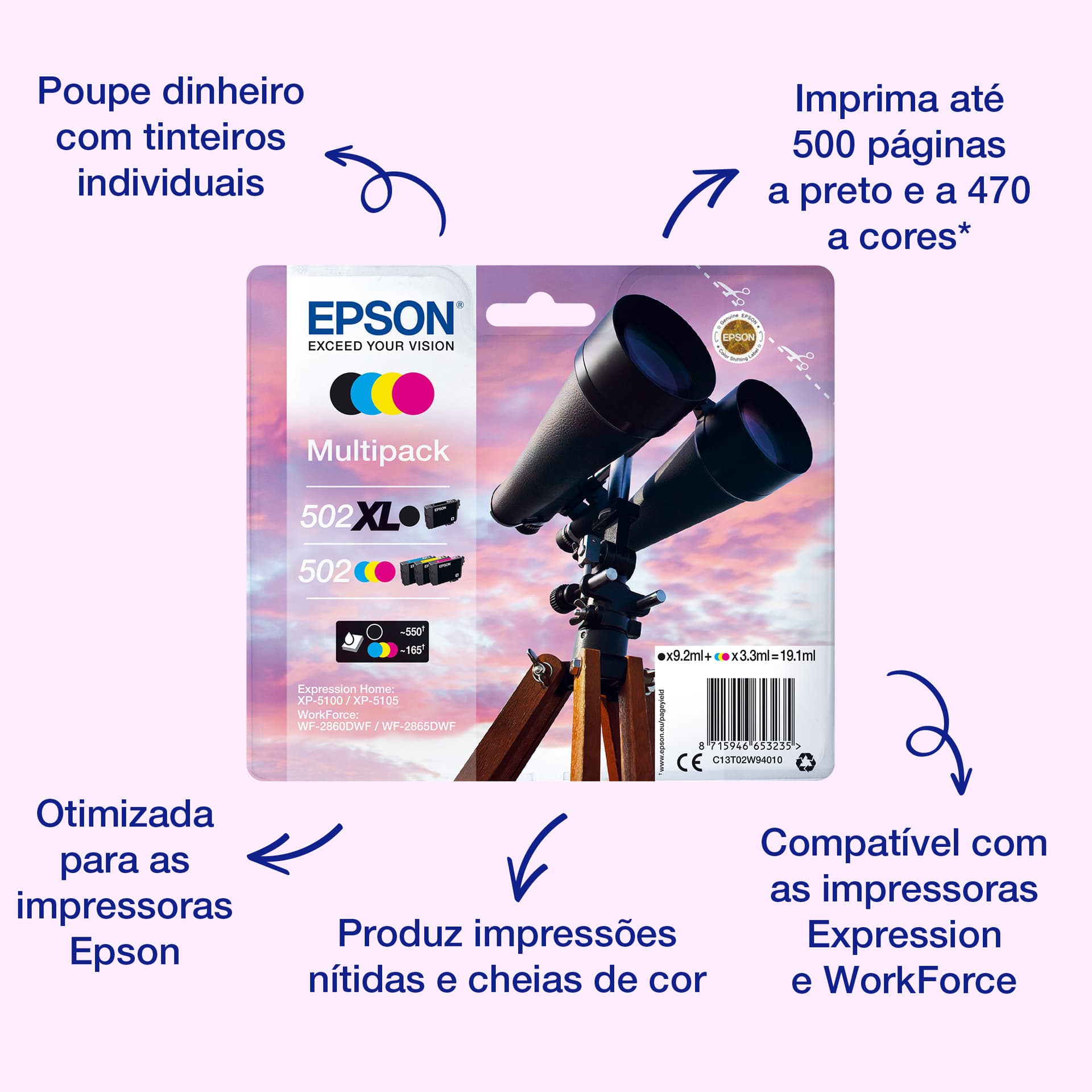Epson Multipack 4-colours 502 XL Black/Std — miniatura 2