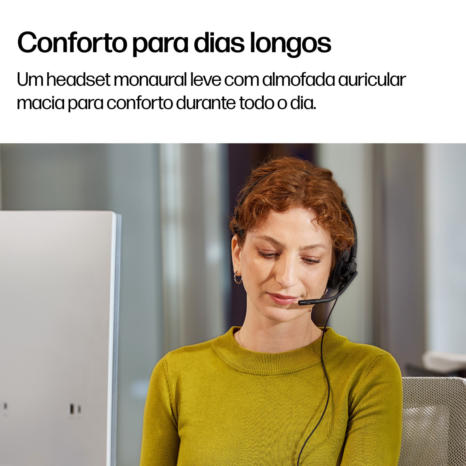 HP Poly Headset estéreo USB com fios Mission 425 (a granel) — miniatura 9
