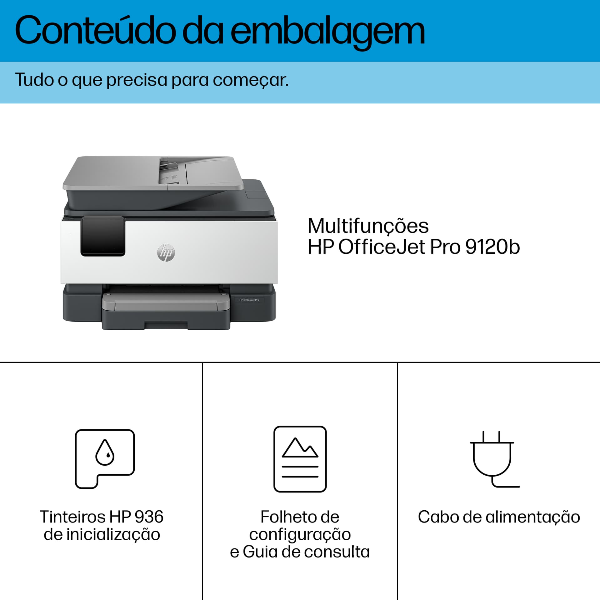 HP OfficeJet Pro 9120b Sem fios All-in-One Cor Impressora, Impressão frente e verso; Copiadora, scanner — miniatura 5