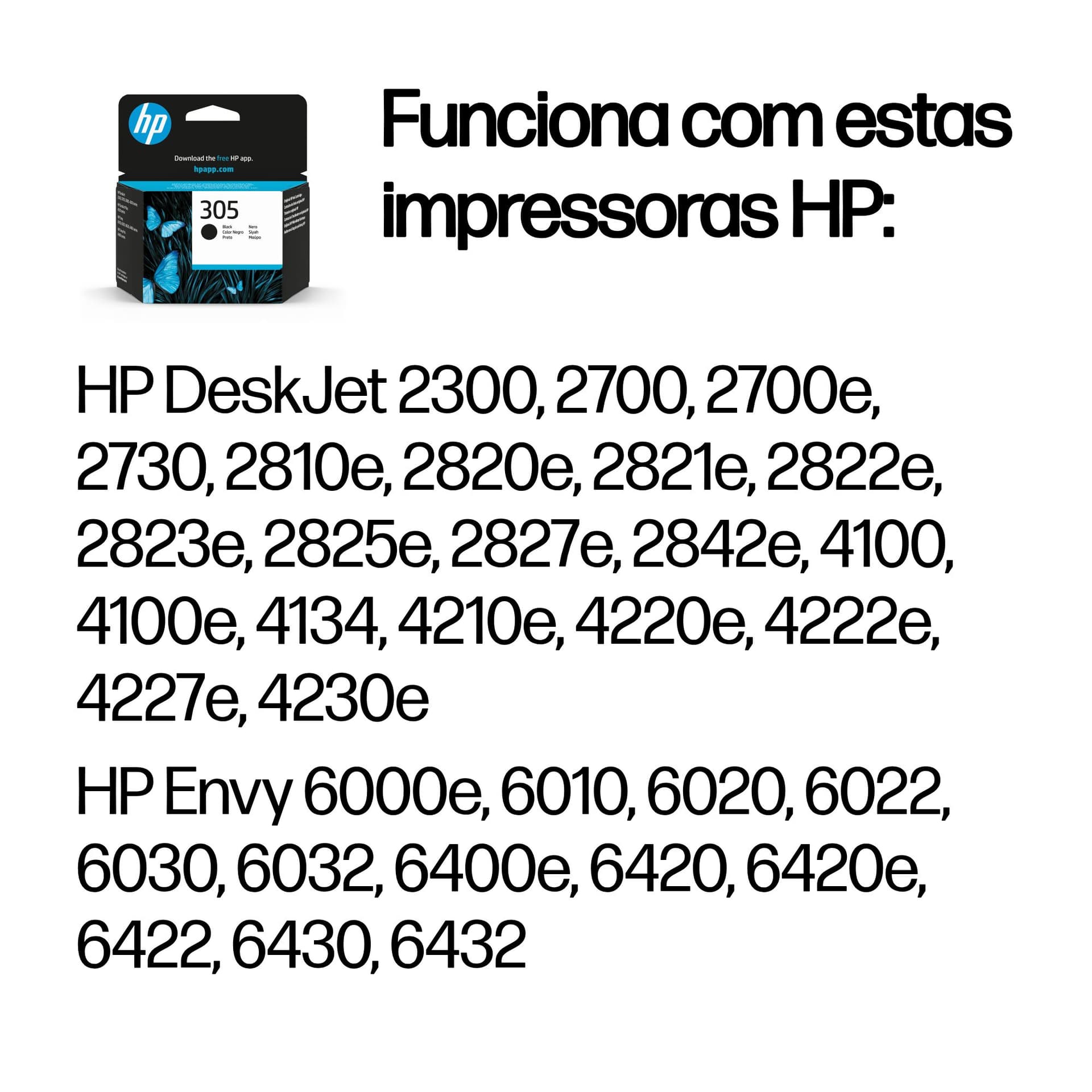 HP Tinteiro Original 305 Preto, miniatura 2