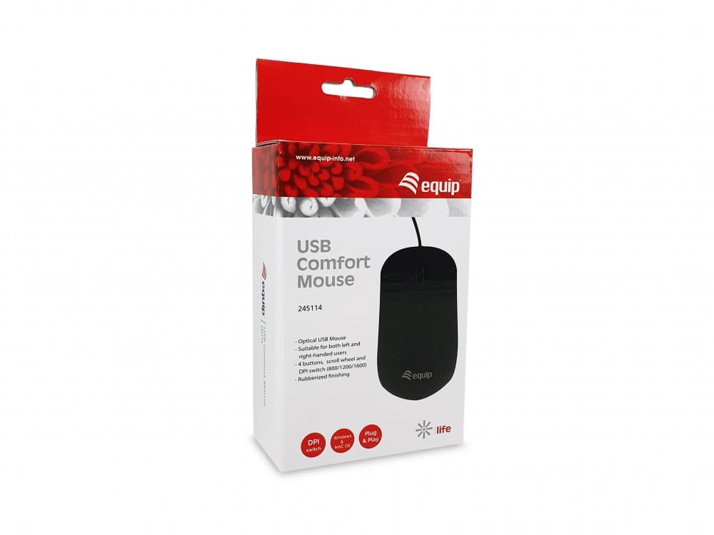 EQUIP LIFE RATO CONFORT BLACK USB 1600DPI — miniatura 2