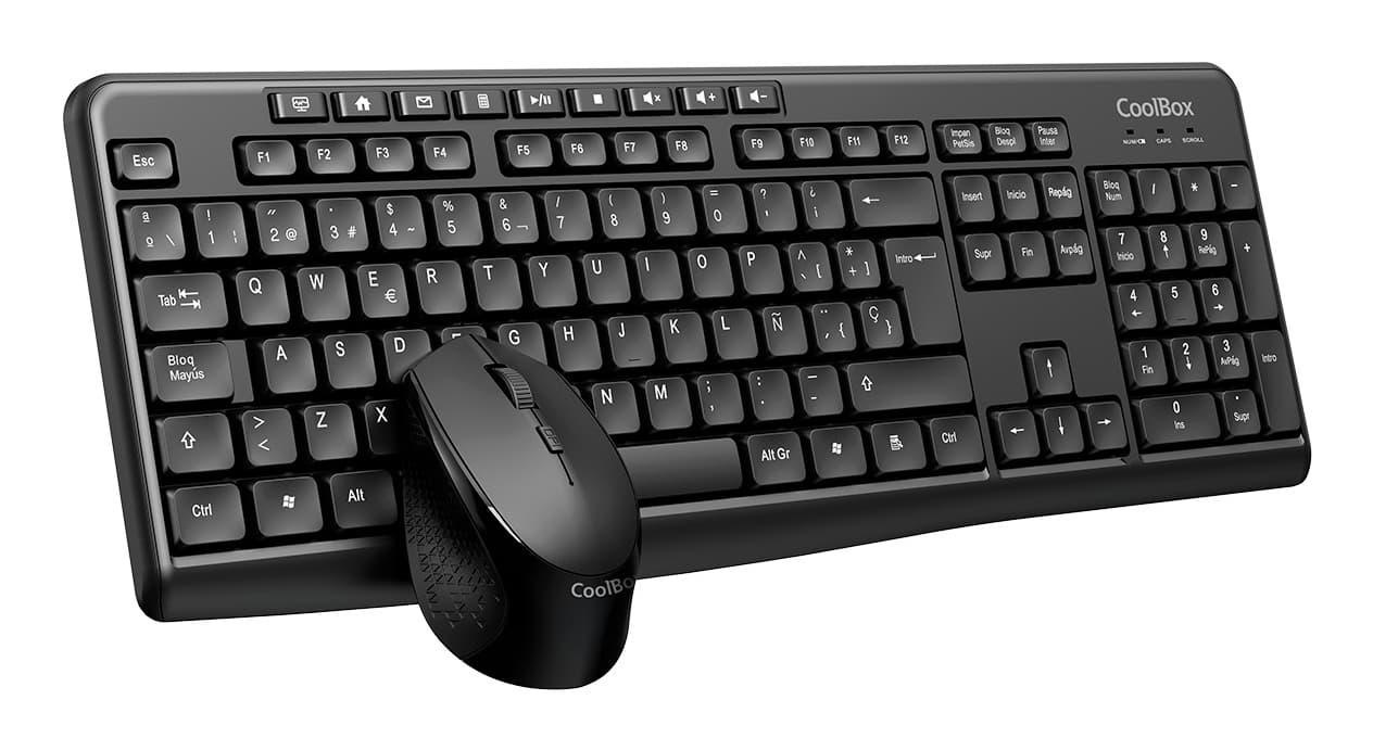CoolBox Kit de teclado e rato multimédia sem fios em português, miniatura 2