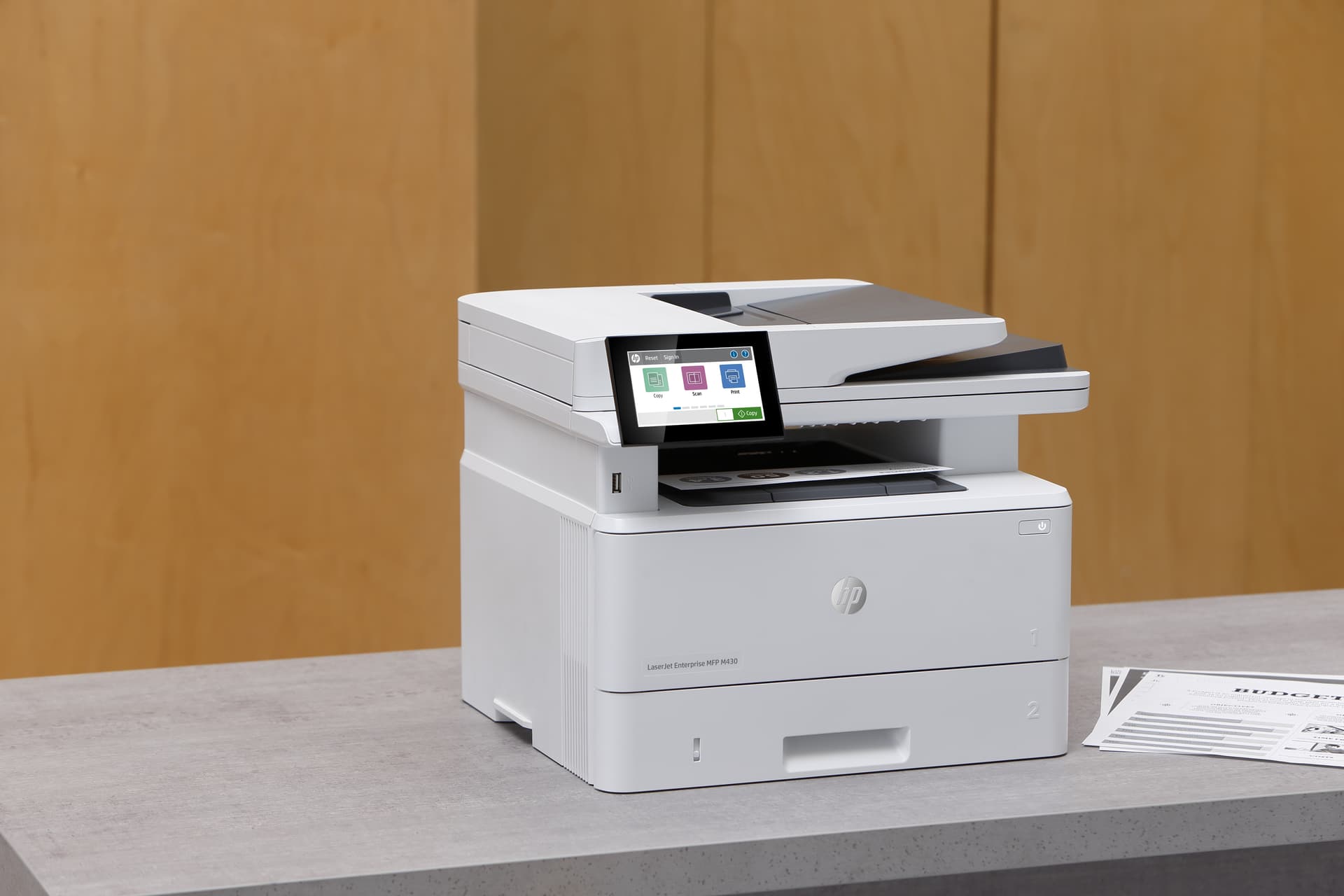 HP LaserJet Enterprise M430f Multifunction Preto e branco Impressora, Apenas Ethernet; Copiadora, Scanner — miniatura 20