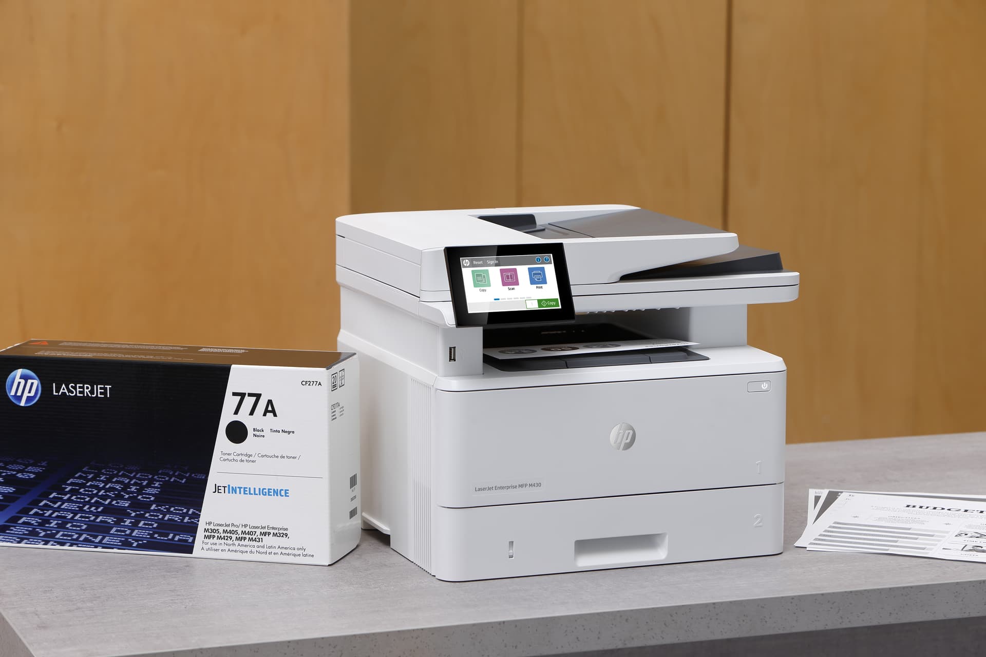 HP LaserJet Enterprise M430f Multifunction Preto e branco Impressora, Apenas Ethernet; Copiadora, Scanner — miniatura 21