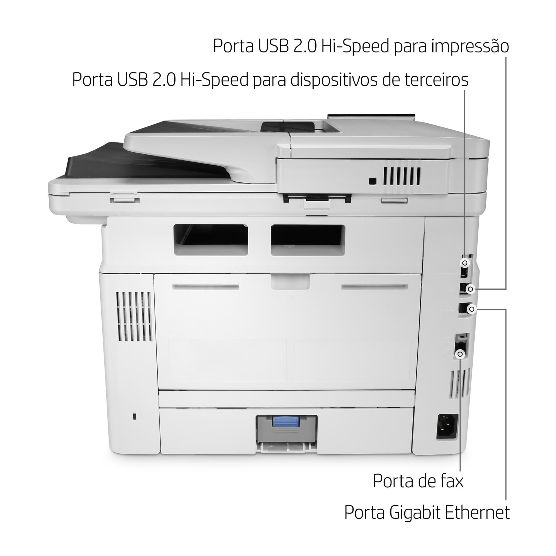 HP LaserJet Enterprise M430f Multifunction Preto e branco Impressora, Apenas Ethernet; Copiadora, Scanner — miniatura 7