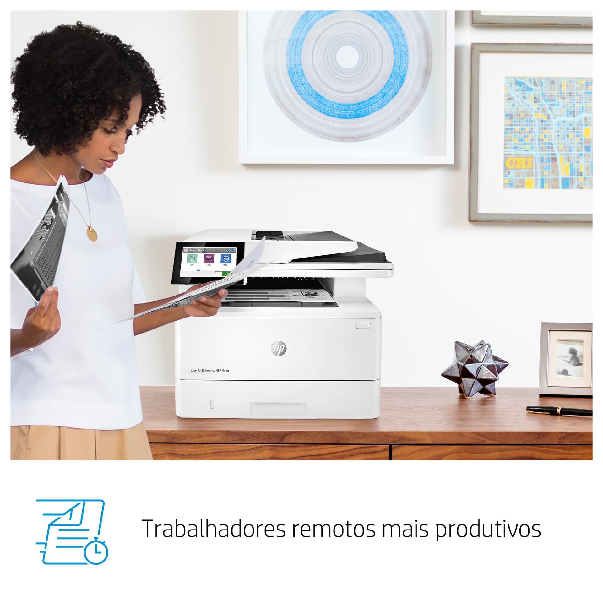 HP LaserJet Enterprise M430f Multifunction Preto e branco Impressora, Apenas Ethernet; Copiadora, Scanner — miniatura 10