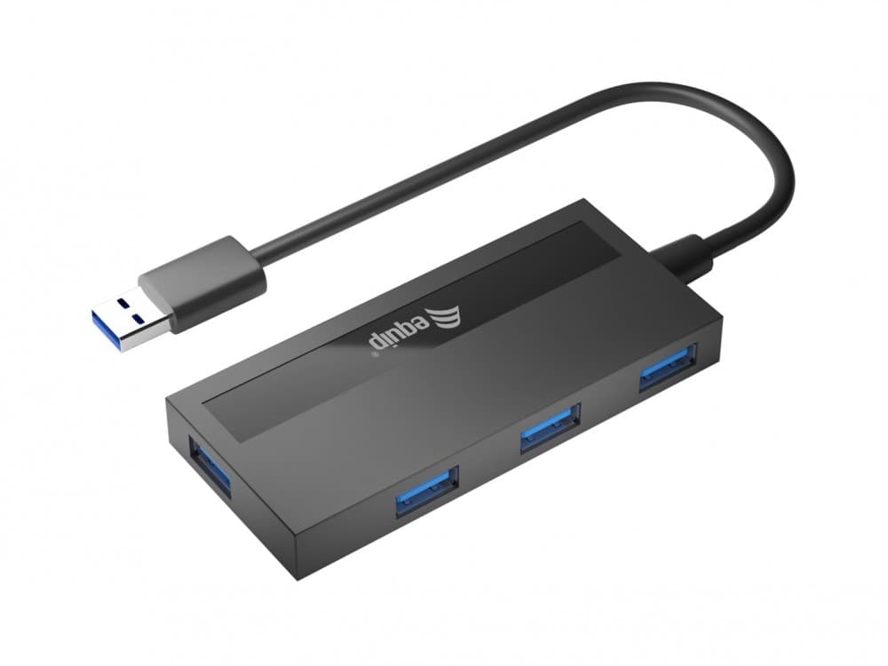 EQUIP LIFE HUB USB 3.0 4PORT C/ ADAPTADOR USB-C BLACK #CAMPANHA# — miniatura 2