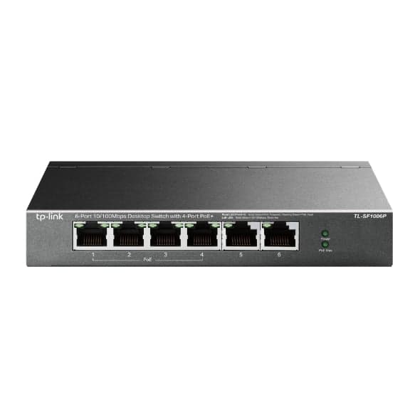 TP-LINK SWITCH 6PORT 10/100 MBPS DESKTOP W/ 4PORT POE+ — miniatura 1