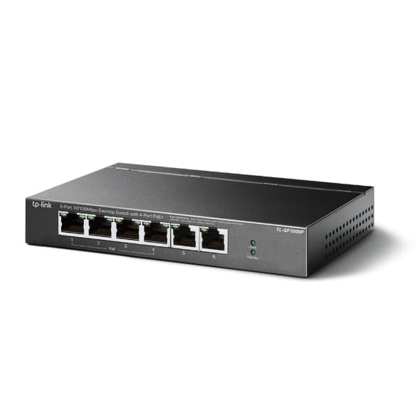 TP-LINK SWITCH 6PORT 10/100 MBPS DESKTOP W/ 4PORT POE+ — miniatura 4