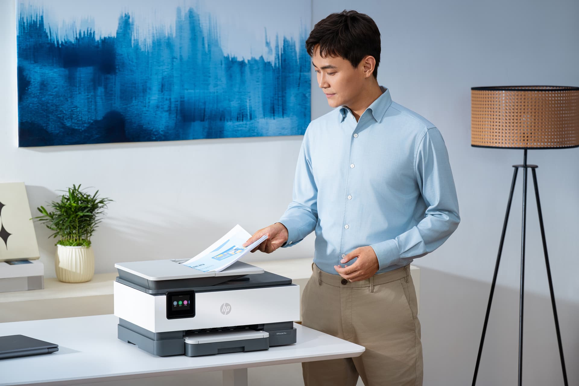 HP OfficeJet Pro Sem fios Cor Impressora, Instant Ink; Impressão frente e verso, miniatura 8