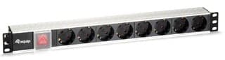 EQUIP REGUA 19" 8 TOMADAS SCHUKO C/INTERRUPTOR CABO 1.8M — miniatura 1
