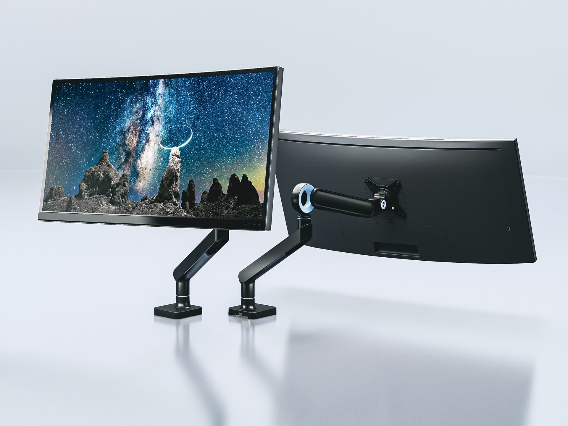 Equip Suporte de montagem de secretária para monitor Premium 17“-35”, preto — miniatura 10