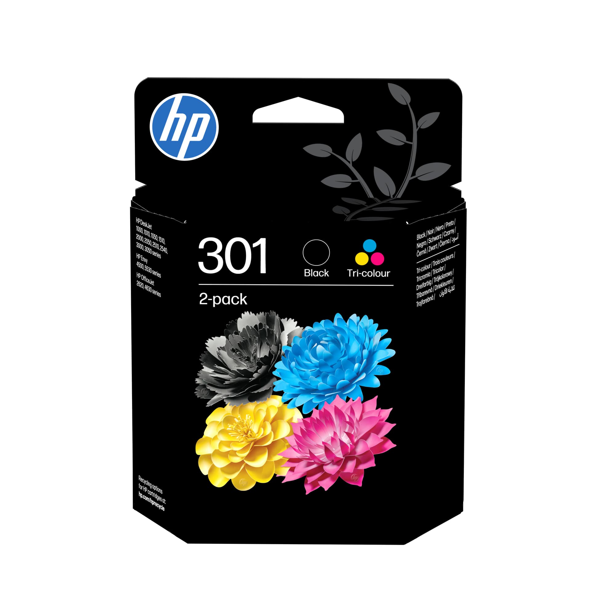HP Conjunto Duplo de Tinteiros Originais 301 Preto/Tricolor, miniatura 1
