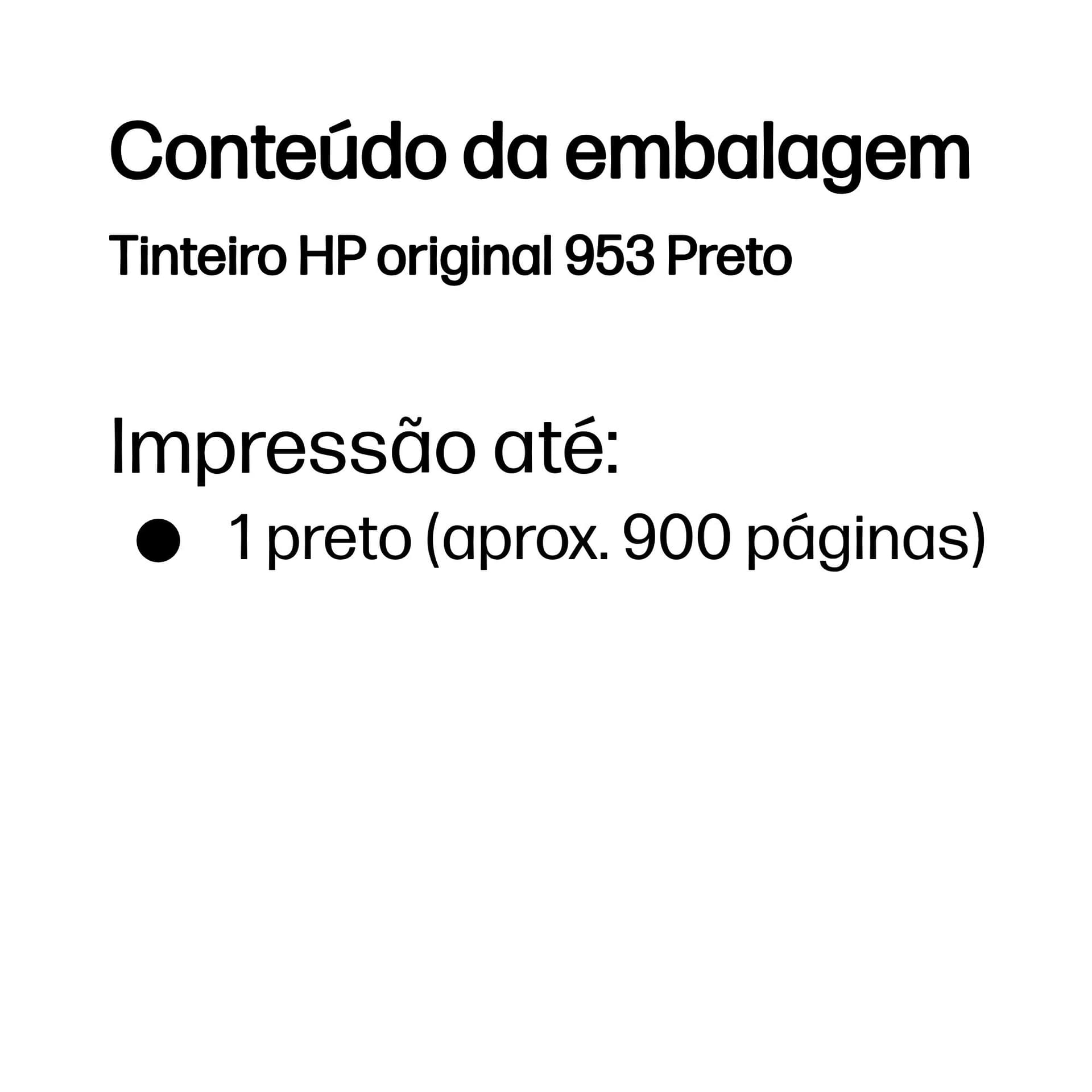 HP Tinteiro original 953 Preto, miniatura 3