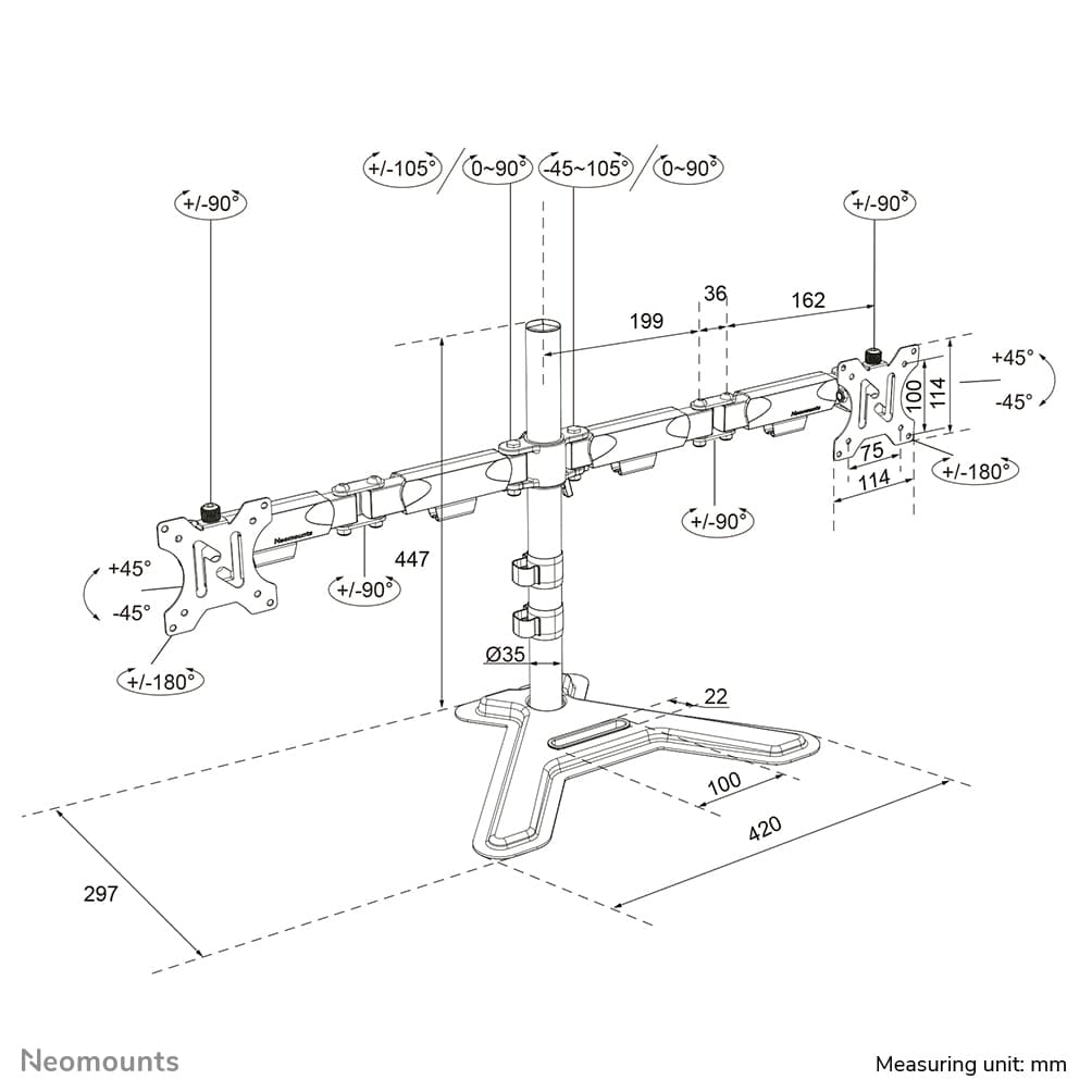 Neomounts DS45-600BL2 — miniatura 16
