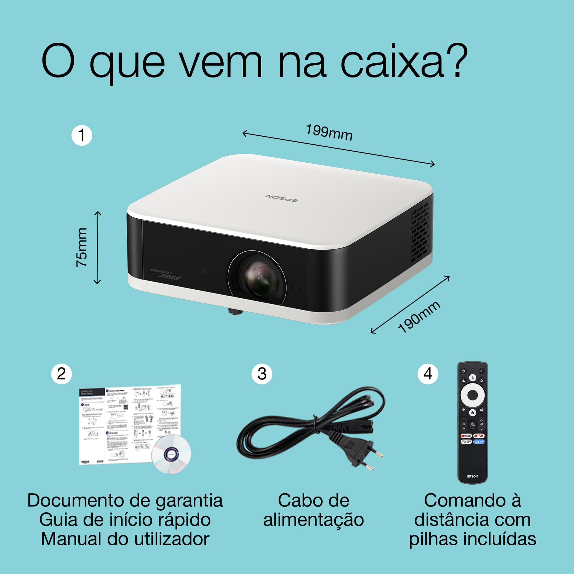 Epson Lifestudio Pop — EF-61W Branco diamante, miniatura 7