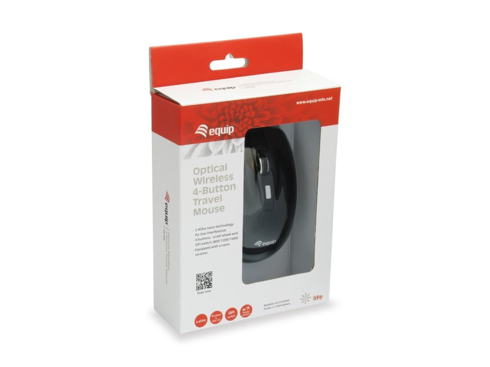 EQUIP LIFE RATO WIRELESS BLACK 1600 DPI — miniatura 3