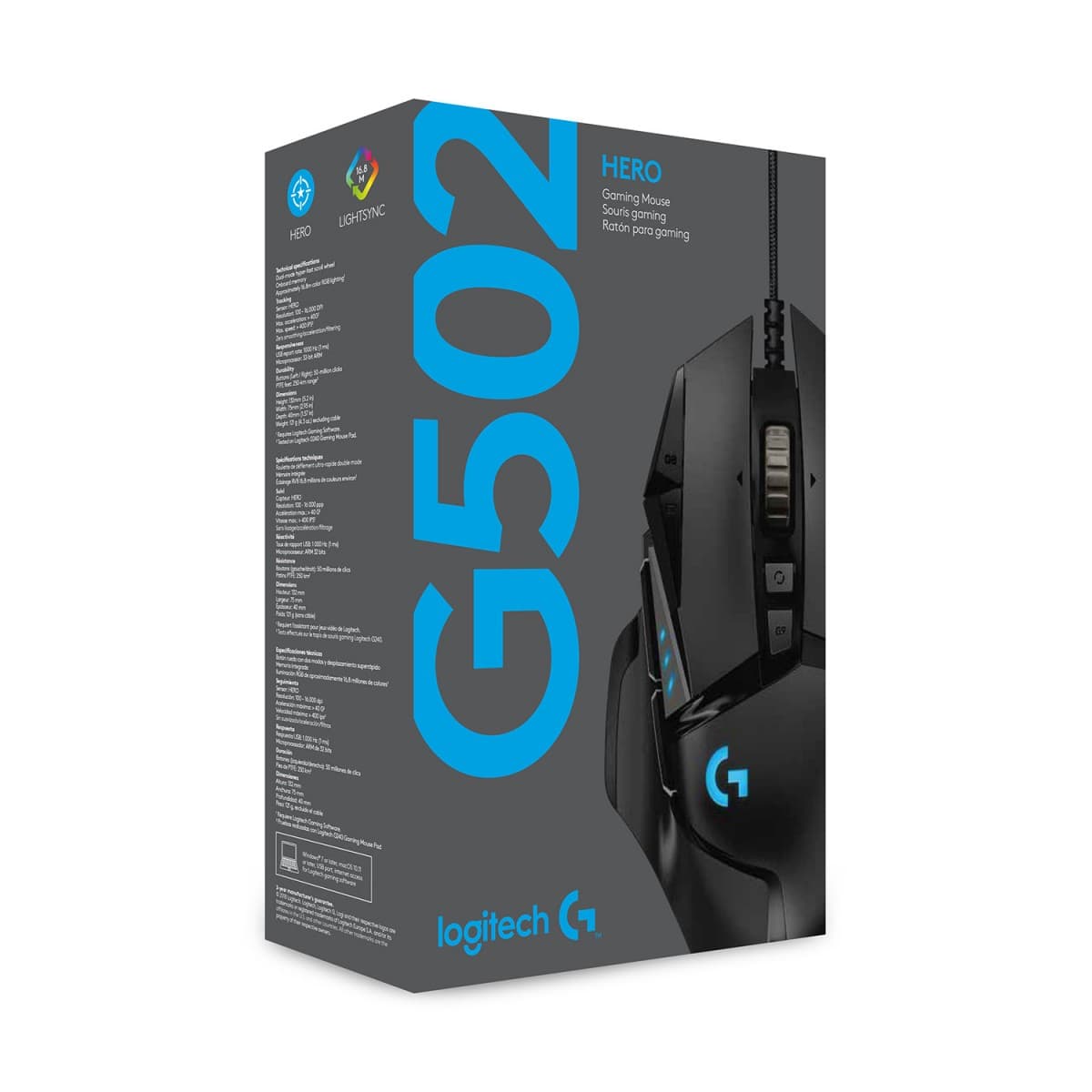 Logitech Gaming Mouse G502 (Hero) - Rato - óptico - 11 botões - com cabo - USB — miniatura 9