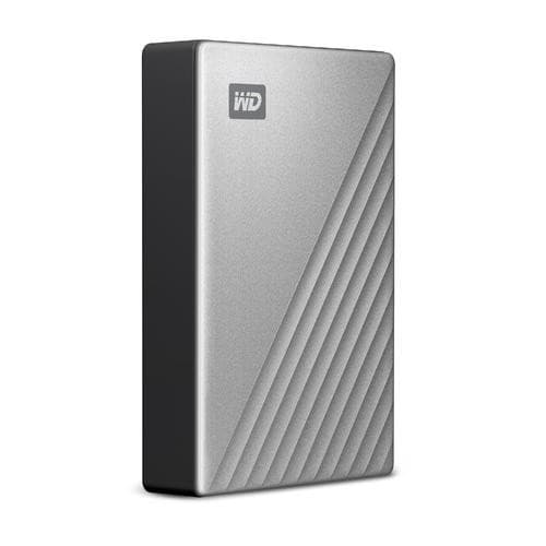 WD My Passport Ultra WDBC3C0010BSL - Disco rígido - encriptado - 1 TB - externa (portátil) - USB 3.0 (USB C conector) - 256-bits AES - prata — miniatura 3