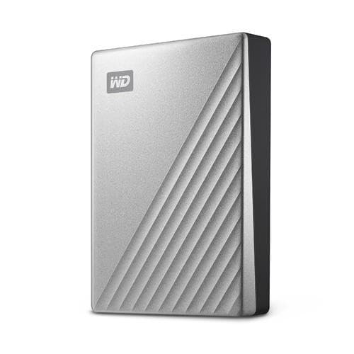 WD My Passport Ultra WDBC3C0010BSL - Disco rígido - encriptado - 1 TB - externa (portátil) - USB 3.0 (USB C conector) - 256-bits AES - prata — miniatura 4