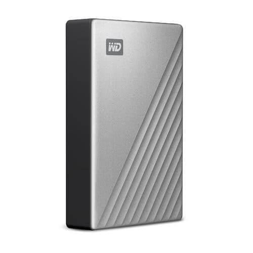 WD My Passport Ultra WDBFTM0040BSL - Disco rígido - encriptado - 4 TB - externa (portátil) - USB 3.0 (USB C conector) - 256-bits AES - prata — miniatura 2
