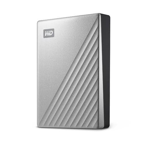 WD My Passport Ultra WDBFTM0040BSL - Disco rígido - encriptado - 4 TB - externa (portátil) - USB 3.0 (USB C conector) - 256-bits AES - prata — miniatura 3