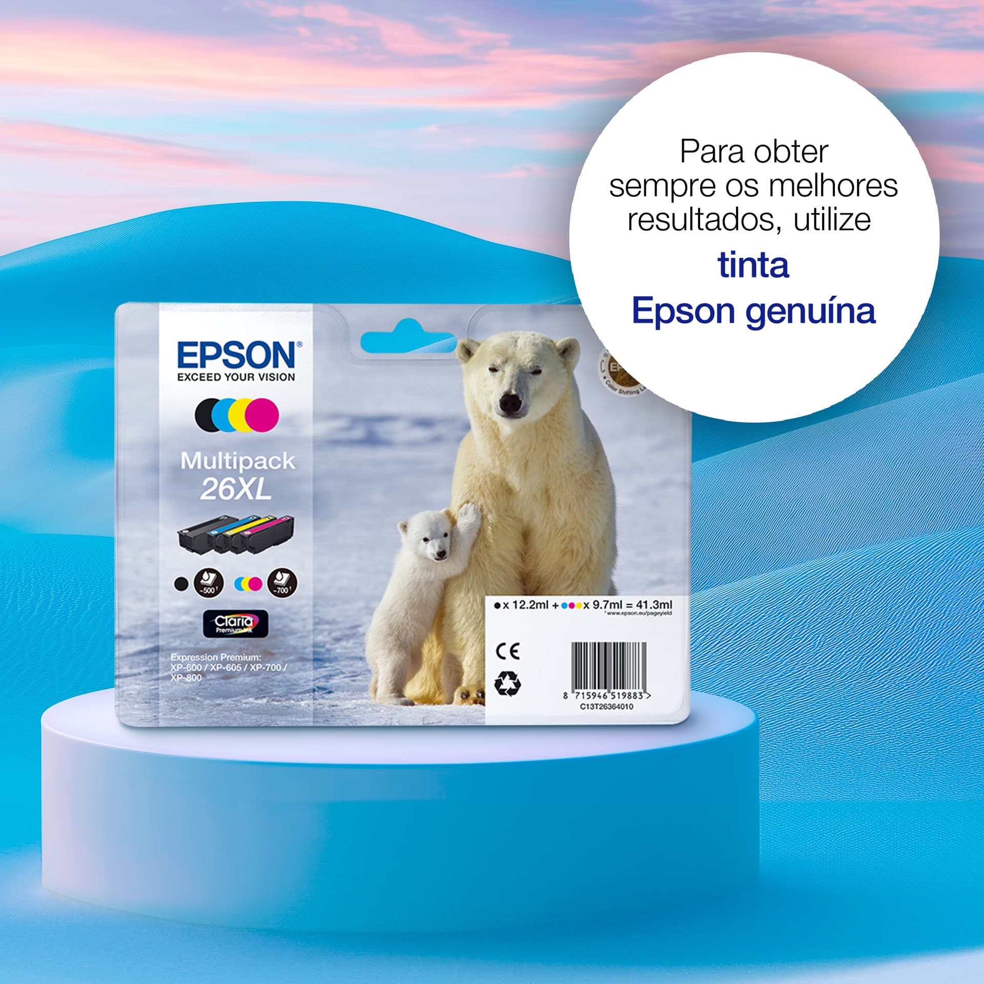 Epson 26XL Conjunto individual preto Claria Premium Urso polar, miniatura 4